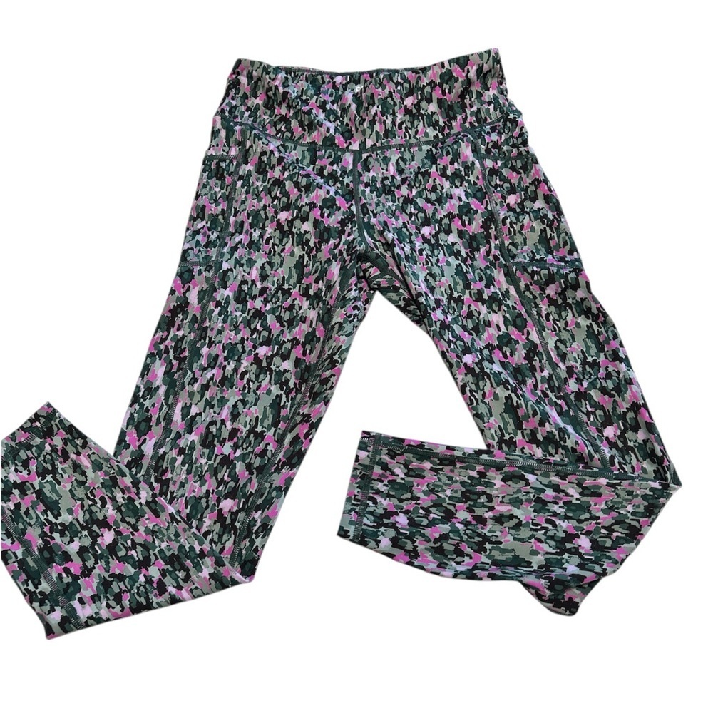 DKNY Womens Camouflage Leggings - Pink, Green, Black
